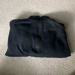 women’s black half zip turtleneck sweatshirt